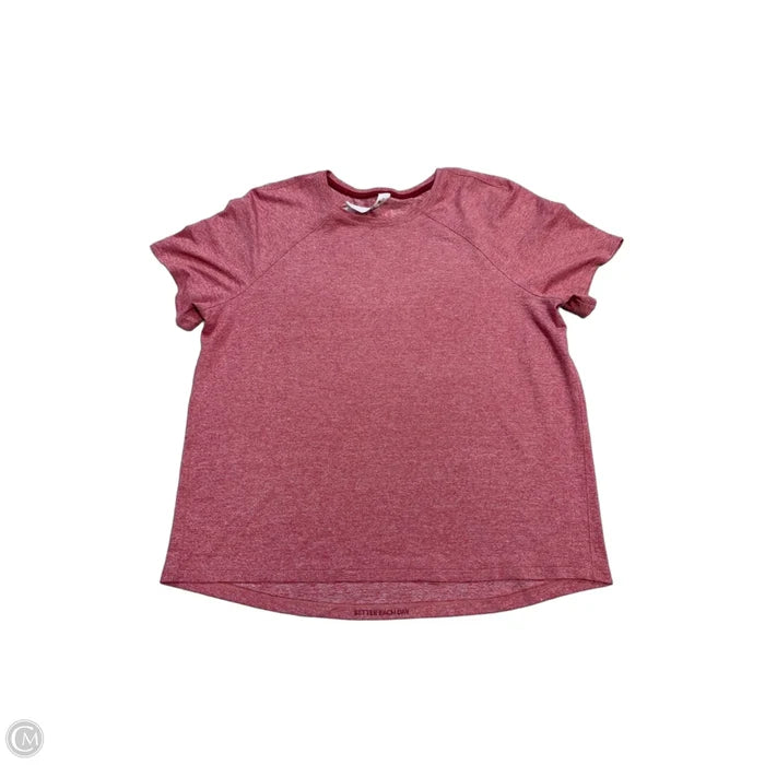 Athletic Top Short Sleeve By Lululemon In Red, Size: L