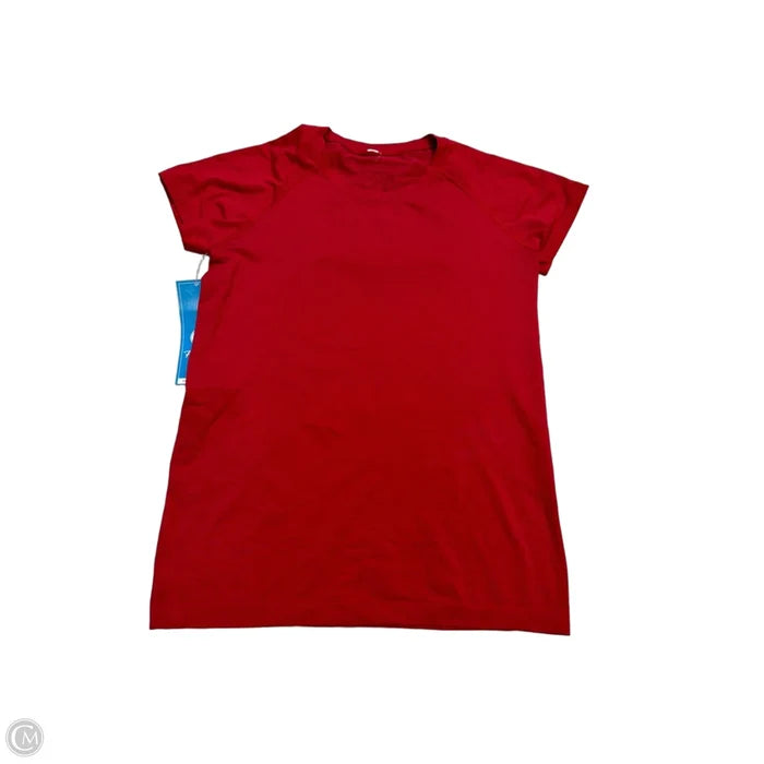 Athletic Top Short Sleeve By Lululemon In Red, Size: M