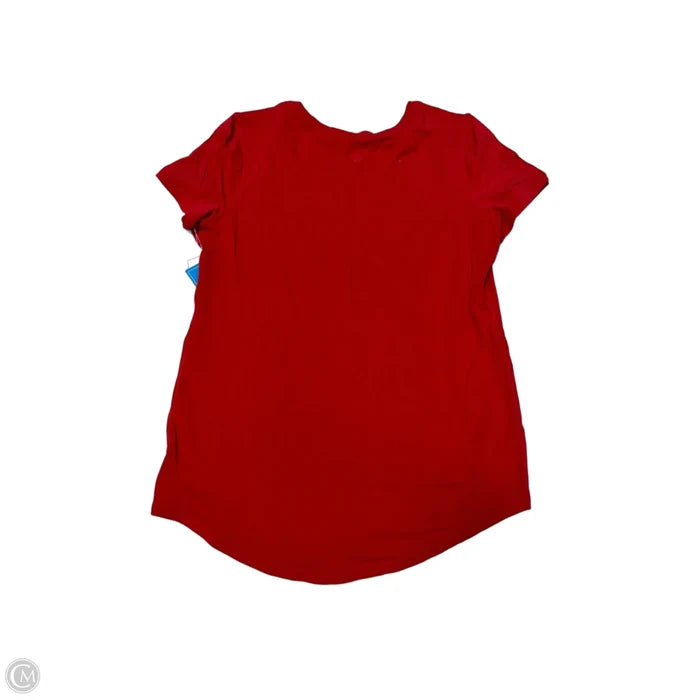 Athletic Top Short Sleeve By Lululemon In Red, Size: S