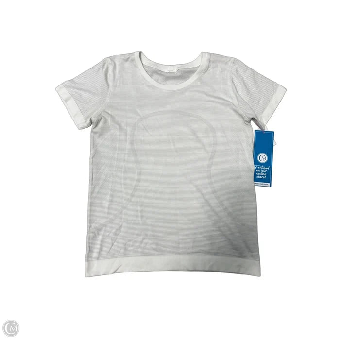Athletic Top Short Sleeve By Lululemon In White, Size: S