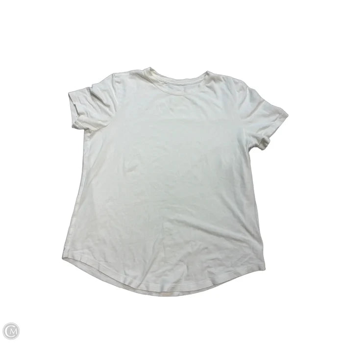 Athletic Top Short Sleeve By Lululemon In White, Size: S