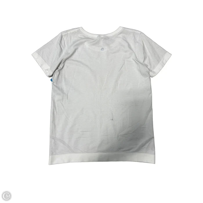 Athletic Top Short Sleeve By Lululemon In White, Size: S