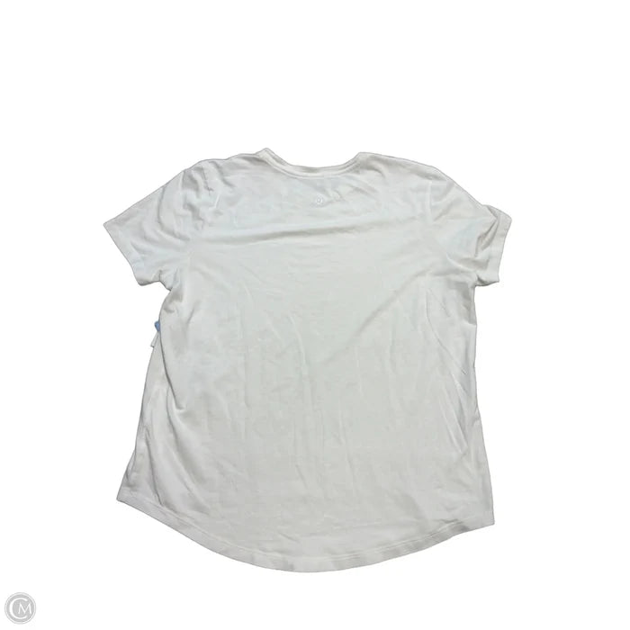 Athletic Top Short Sleeve By Lululemon In White, Size: S