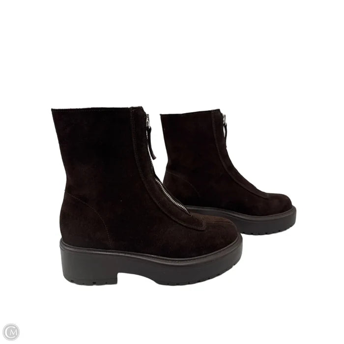Boots Ankle Flats By Steve Madden In Brown, Size: 6.5