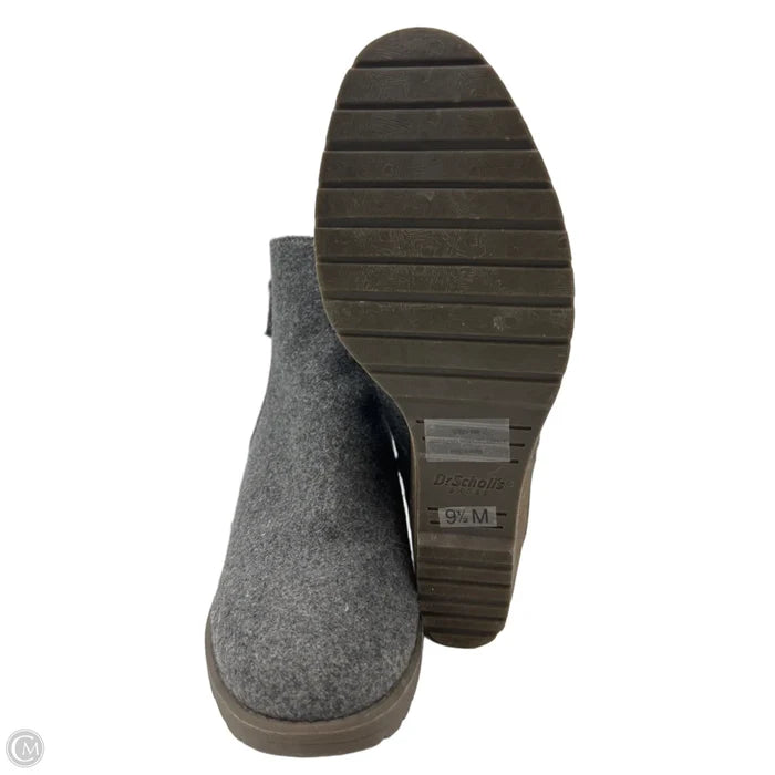 Boots Ankle Heels By Dr Scholls In Grey, Size: 9.5