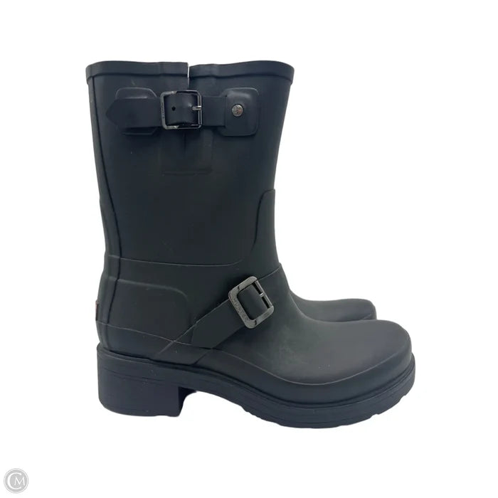 Boots Ankle Heels By Hunter In Black, Size: 9