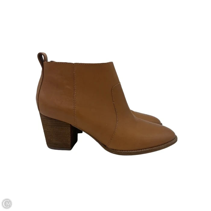 Boots Ankle Heels By Madewell In Brown, Size: 9