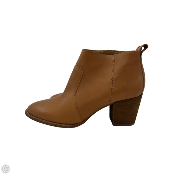 Boots Ankle Heels By Madewell In Brown, Size: 9