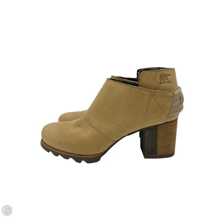 Boots Ankle Heels By Sorel In Tan, Size: 11