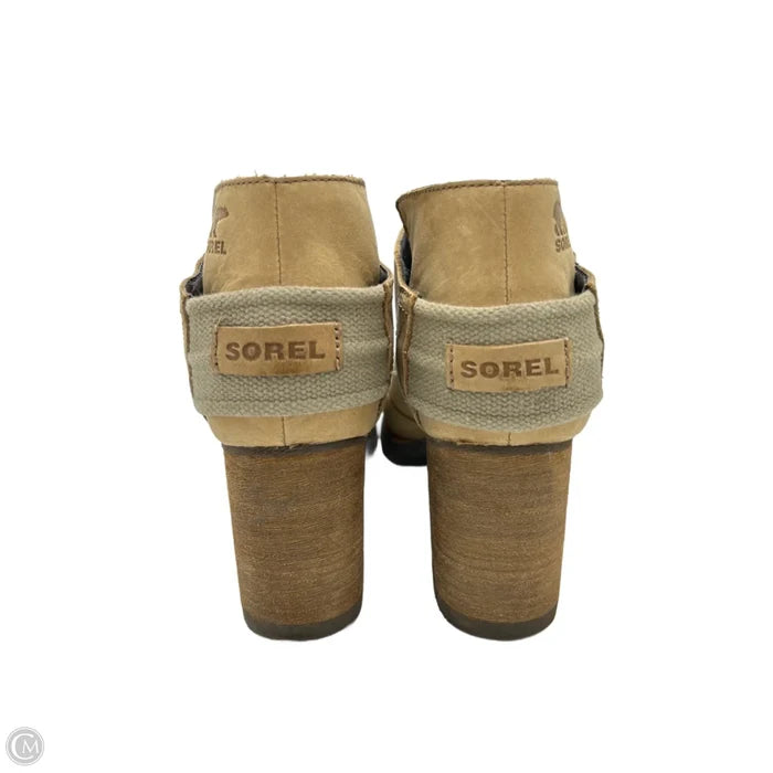 Boots Ankle Heels By Sorel In Tan, Size: 11