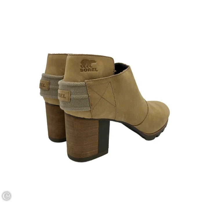 Boots Ankle Heels By Sorel In Tan, Size: 11