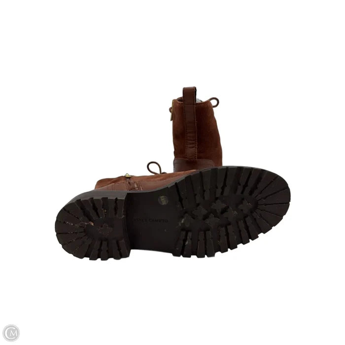Boots Ankle Heels By Vince Camuto In Brown, Size: 8.5