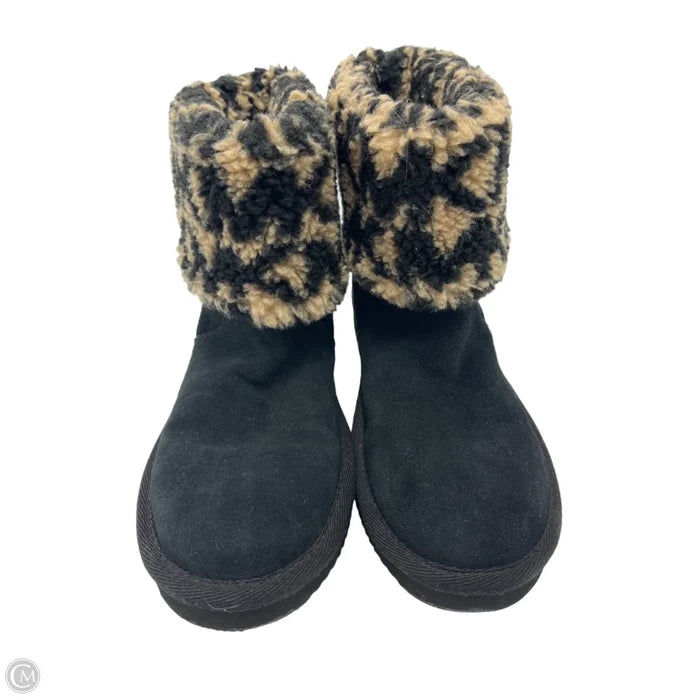 Boots Designer By Michael Kors In Black & Brown, Size: 7