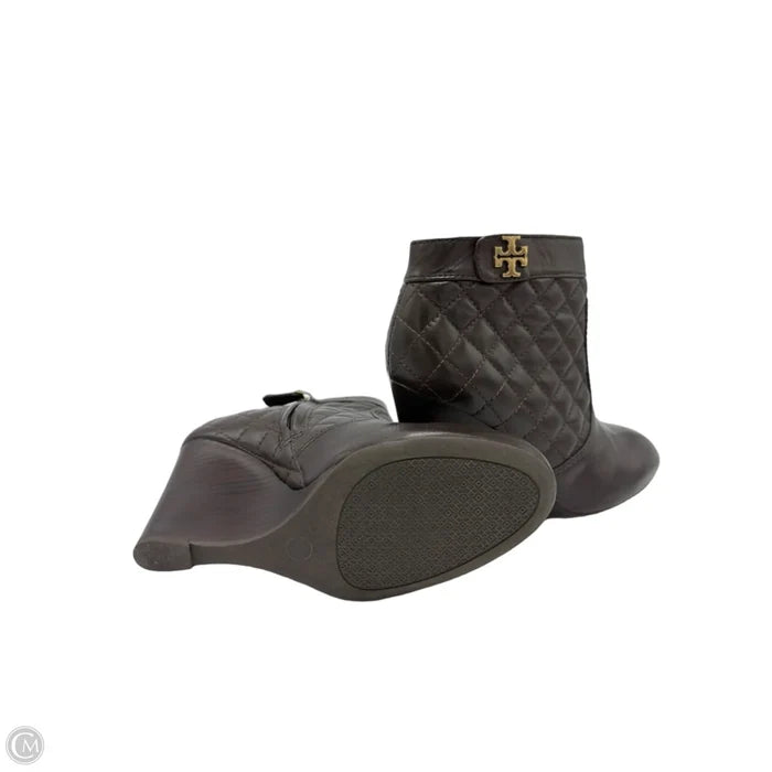 Boots Designer By Tory Burch In Brown, Size: 8