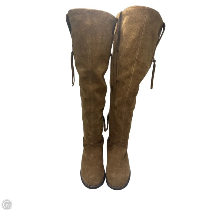Boots Knee Heels By Ariat In Brown, Size: 6