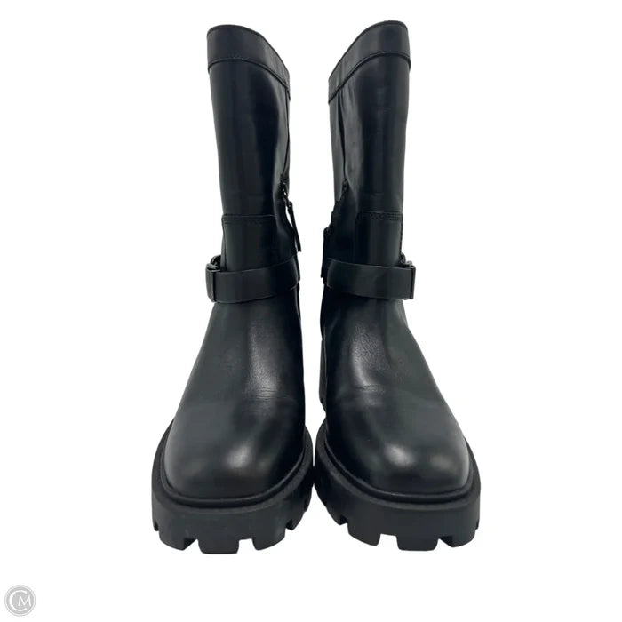 Boots Mid-calf Flats By Franco Sarto In Black, Size: 7.5