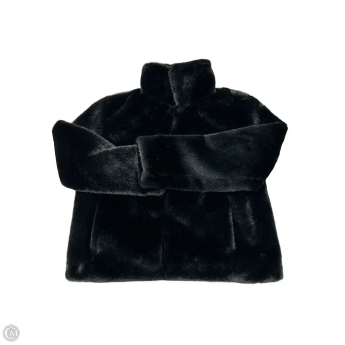 Coat Faux Fur & Sherpa By International Concepts In Black, Size: M