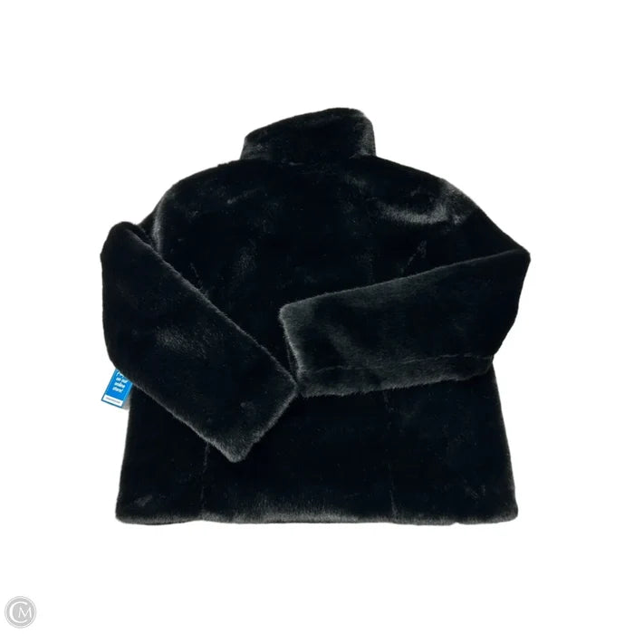 Coat Faux Fur & Sherpa By International Concepts In Black, Size: M