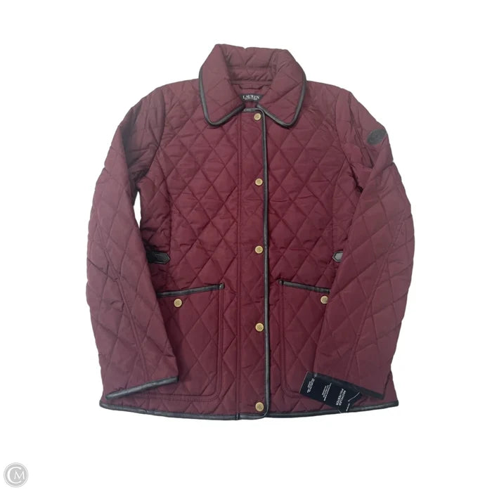 Coat Puffer & Quilted By Lauren By Ralph Lauren In Red, Size: Xs