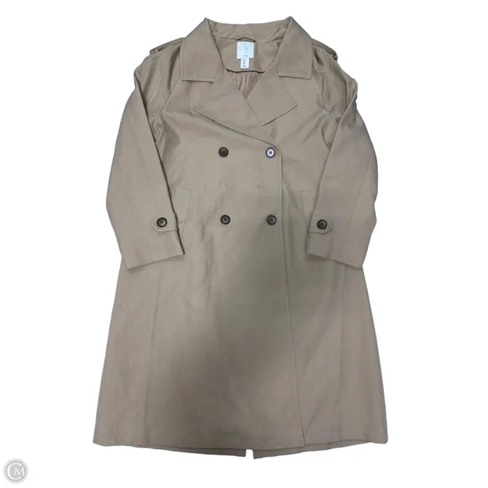 Coat Trench Coat By Joie In Brown, Size: L