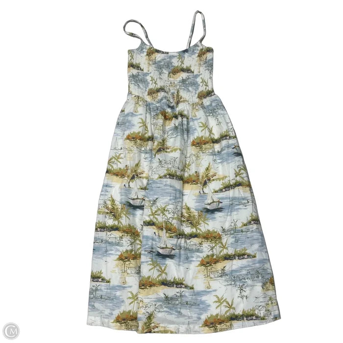 Dress Casual Maxi By Abercrombie And Fitch In Blue & White, Size: Mp