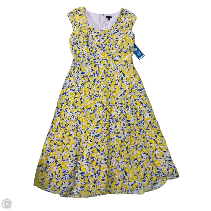 Dress Casual Maxi By Ann Taylor In Pink & Yellow, Size: M