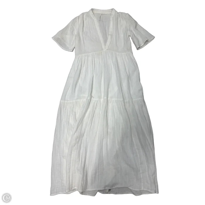 Dress Casual Maxi By Anthropologie In White, Size: Xxs