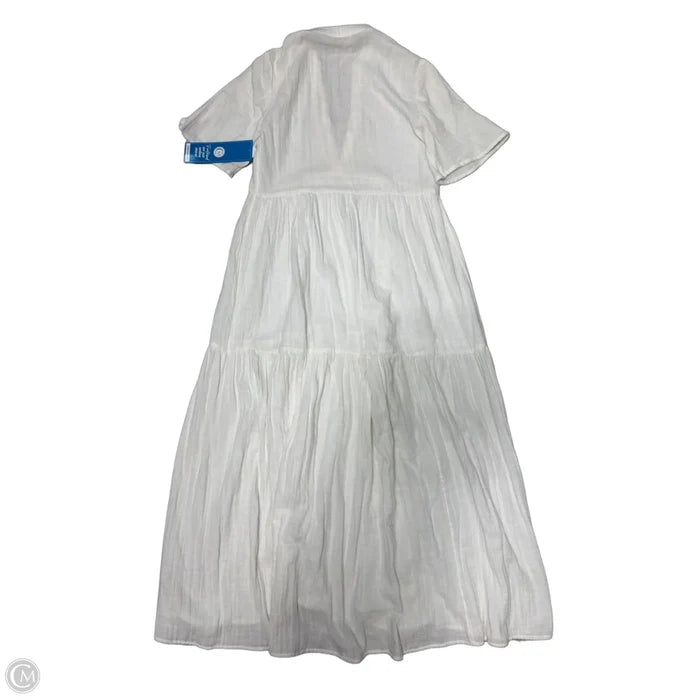 Dress Casual Maxi By Anthropologie In White, Size: Xxs