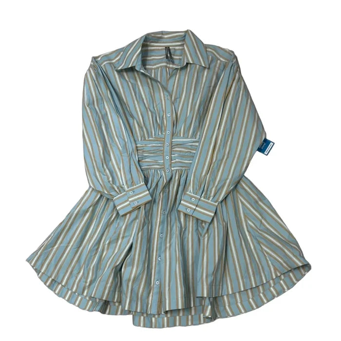 Dress Casual Short By Anthropologie In Blue & Orange, Size: S