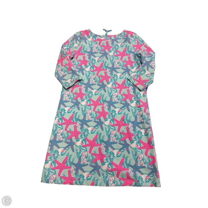 Dress Casual Short By Vineyard Vines In Blue & Pink, Size: L