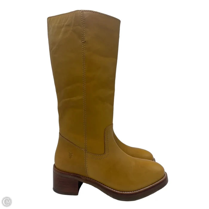 Frye Campus Leather Pull On Designer Boots, Size: 7
