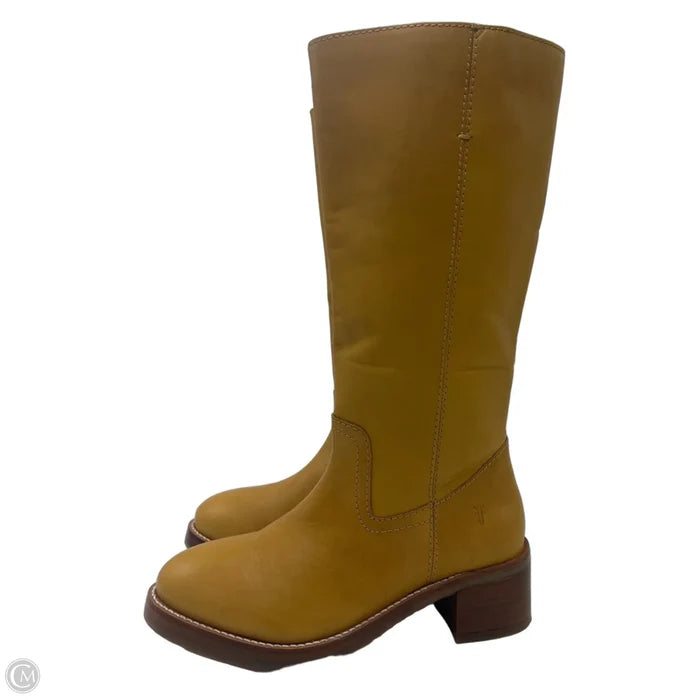Frye Campus Leather Pull On Designer Boots, Size: 7