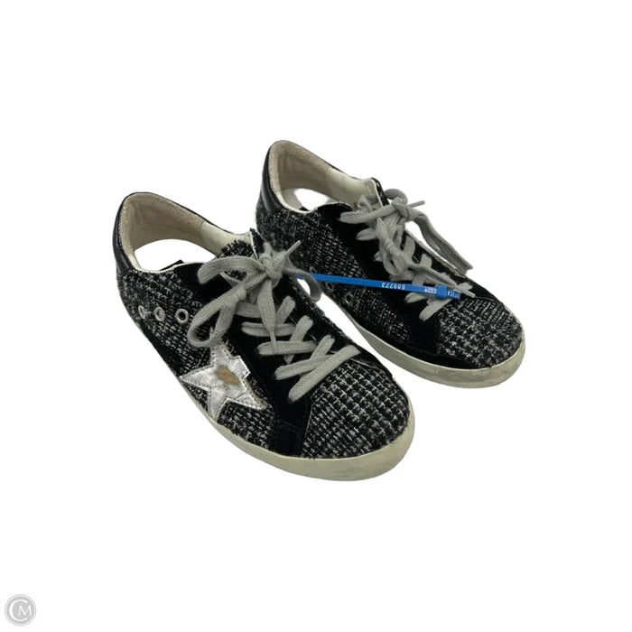 Golden Goose Superstar Boucle Tweed Luxury Sneakers, Size: 6