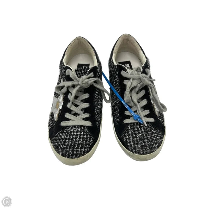 Golden Goose Superstar Boucle Tweed Luxury Sneakers, Size: 6