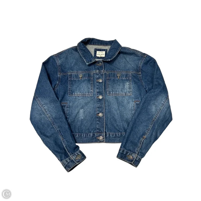 Jacket Denim By Wax Jean In Blue Denim, Size: S