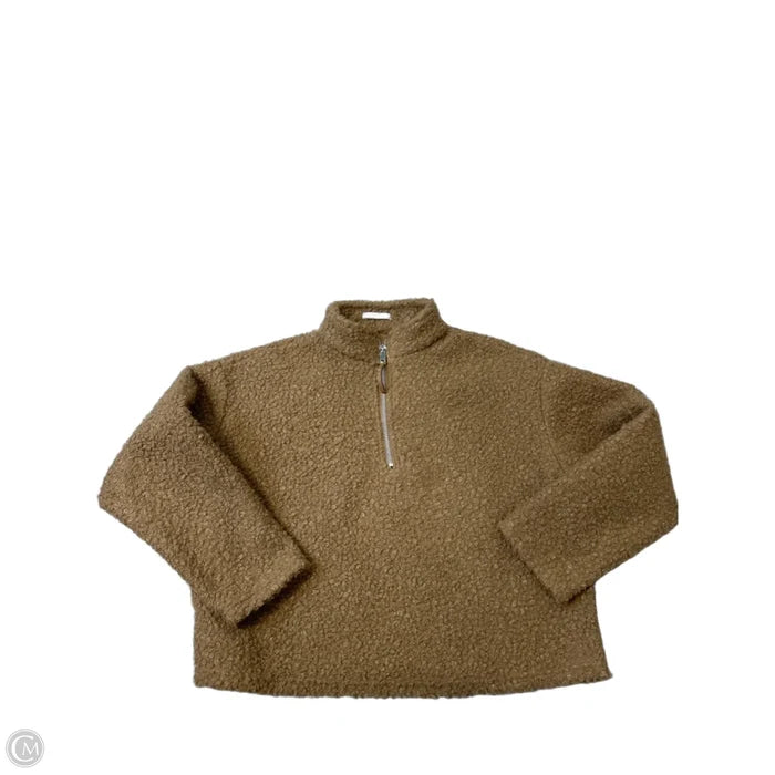 Jacket Faux Fur & Sherpa By Zara In Brown, Size: M