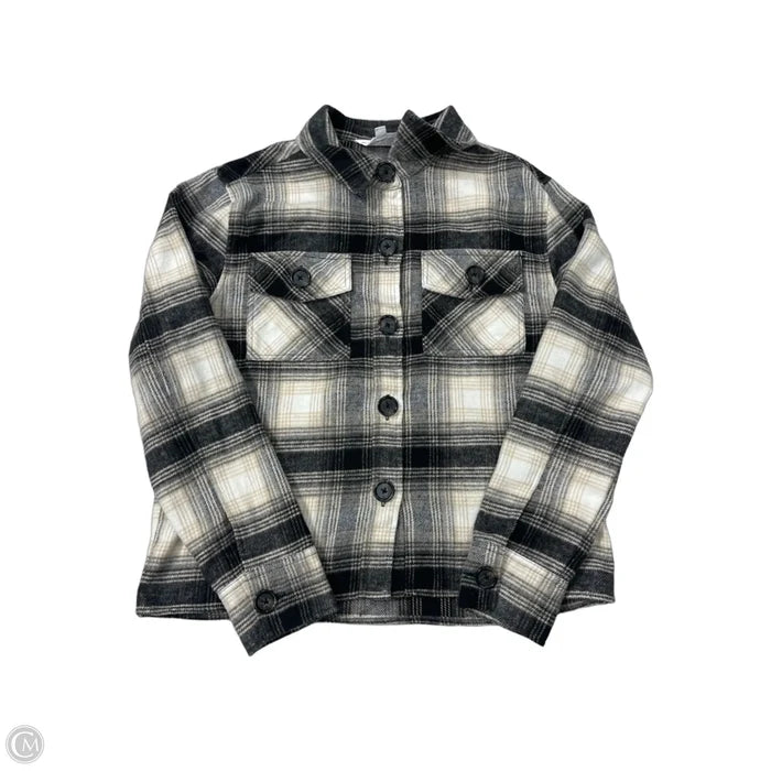 Jacket Shirt By Bb Dakota In Brown, Size: M