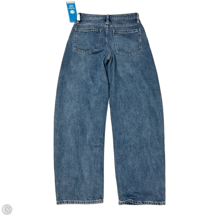Jeans Barrel Wide Leg By Gap In Blue Denim, Size: 2