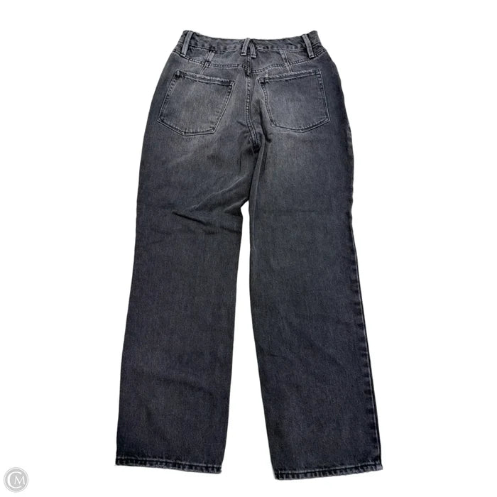 Jeans Straight By Good American In Black Denim, Size: 4