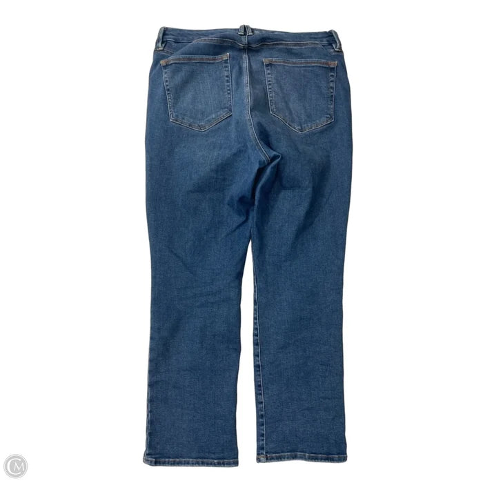 Jeans Straight By Good American In Blue Denim, Size: 16