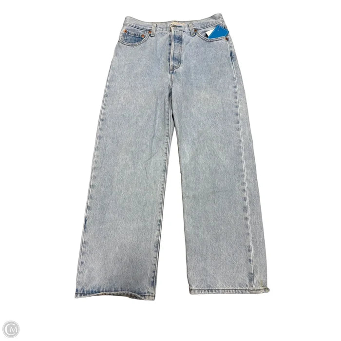 Jeans Straight By Levis In Blue Denim, Size: 8