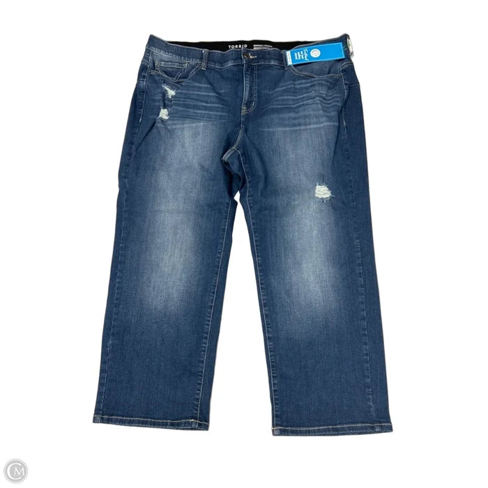 Jeans Straight By Torrid In Blue Denim, Size: 1x