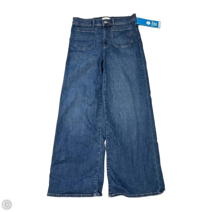 Jeans Wide Leg By Frame In Blue Denim, Size: 10