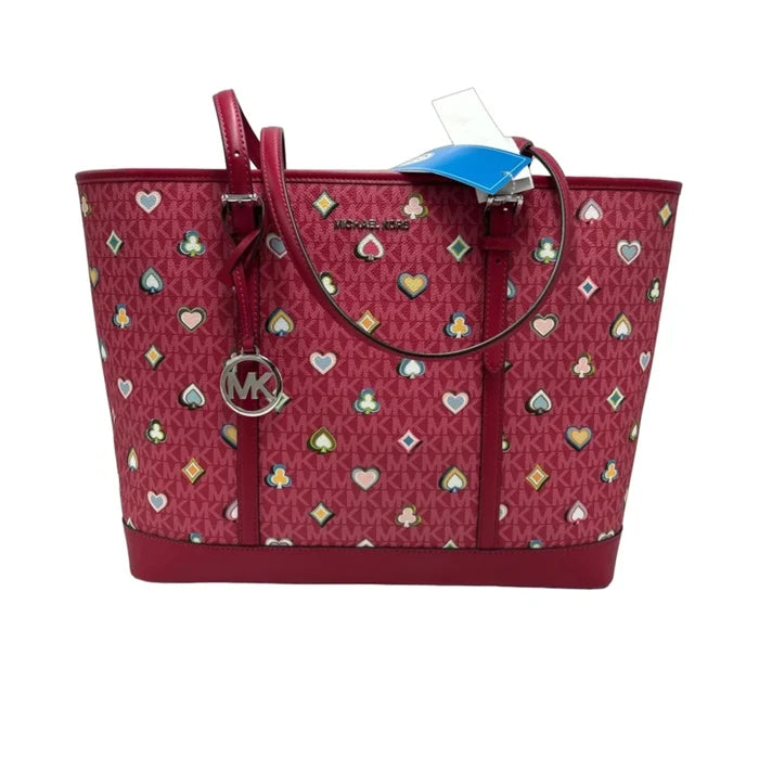 Michael Kors Jet Set Large Printed Signature Logo Designer Tote