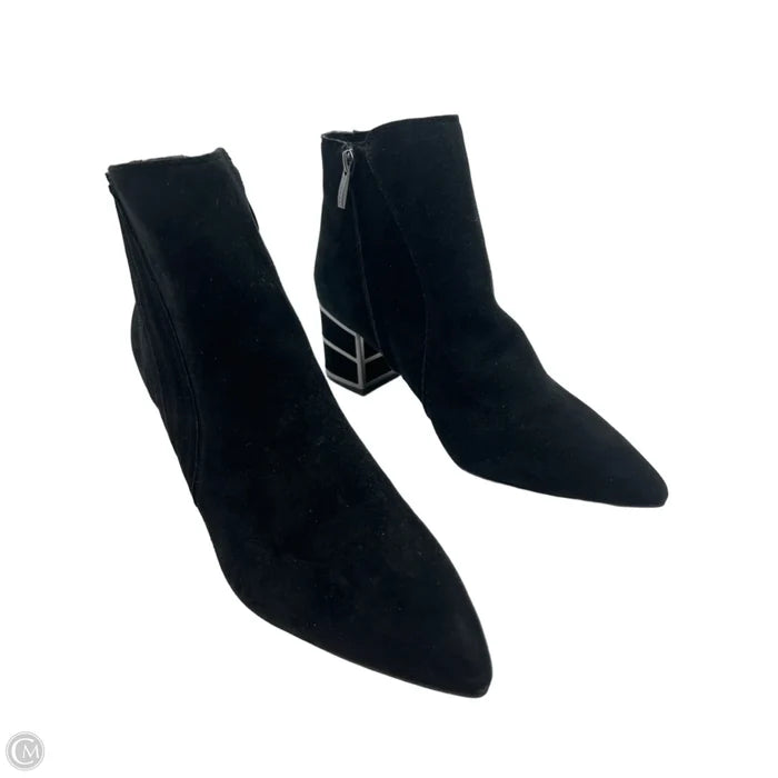 Like New! Boots Ankle Heels By Steve Madden In Black, Size: 9