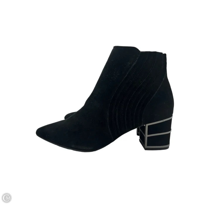 Like New! Boots Ankle Heels By Steve Madden In Black, Size: 9
