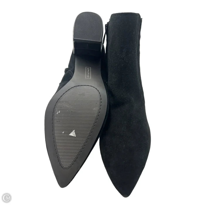 Like New! Boots Ankle Heels By Steve Madden In Black, Size: 9