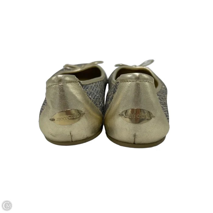 Like New! Jimmy Choo Walsh Leopard Glitter Ballet Luxury Shoes, Size: 9