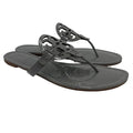 Tory Burch Miller Designer Sandals In Grey, Size: 13