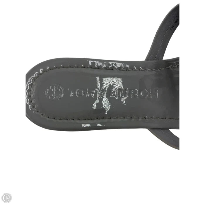 Tory Burch Miller Designer Sandals In Grey, Size: 13